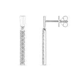 Diamond Bar Drop Earrings