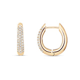 Pave Set Huggie Earrings