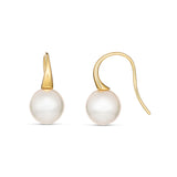 South Sea Pearl Tapered Shepherds Hook Earrings