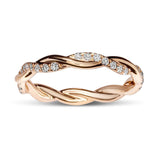 Diamond Twist Wedding Band