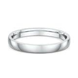 Low Half Round 3mm Wedding Band