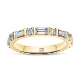 Baguette and Brilliant Wedding Band