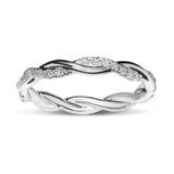 Diamond Twist Wedding Band
