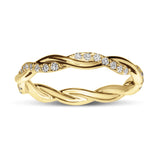 Diamond Twist Wedding Band