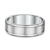 Two Tone Textured Finish Wedding Band