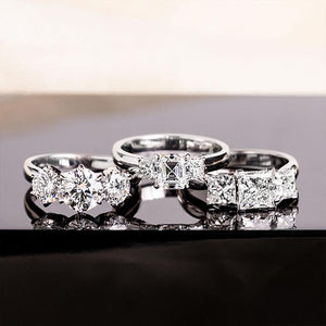 3 stone engagement rings