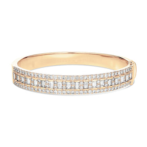 Round Brilliant and Baguette Feature Bangle