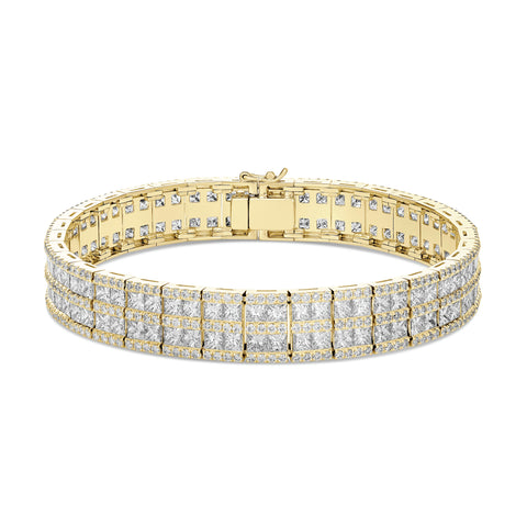 Princess Diamond Channel-Set Tennis Bracelet 14K White Gold, 5.07 CTW | eBay