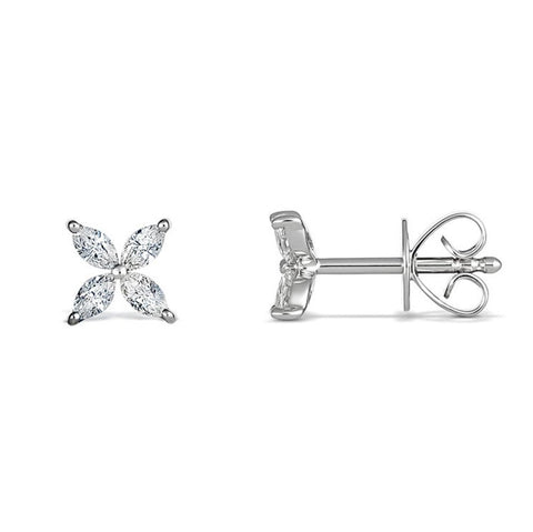 Marquise Flower Studs – Charles Rose
