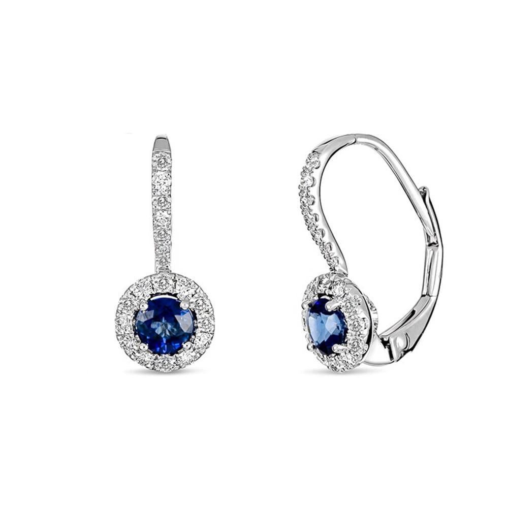 Aquamarine  Diamond Drop Earrings  Charles Rose