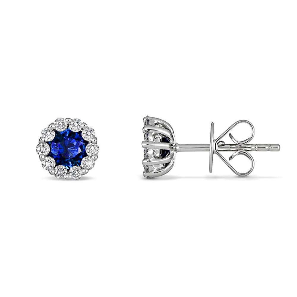 La Boheme Blue Sapphire and Diamond Earrings  IVY New York