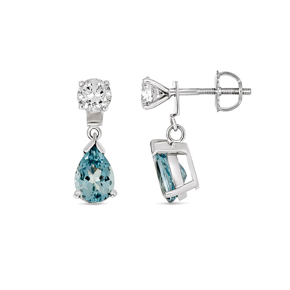 Aquamarine Diamond Drop Earrings – Charles Rose1