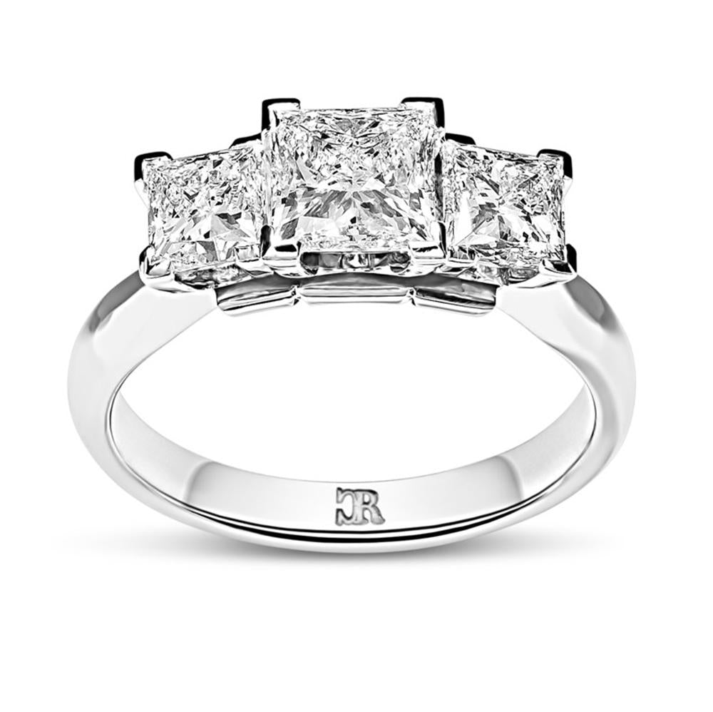 Emma Three Stone Princess Cut Diamond Ring – Charles Rose