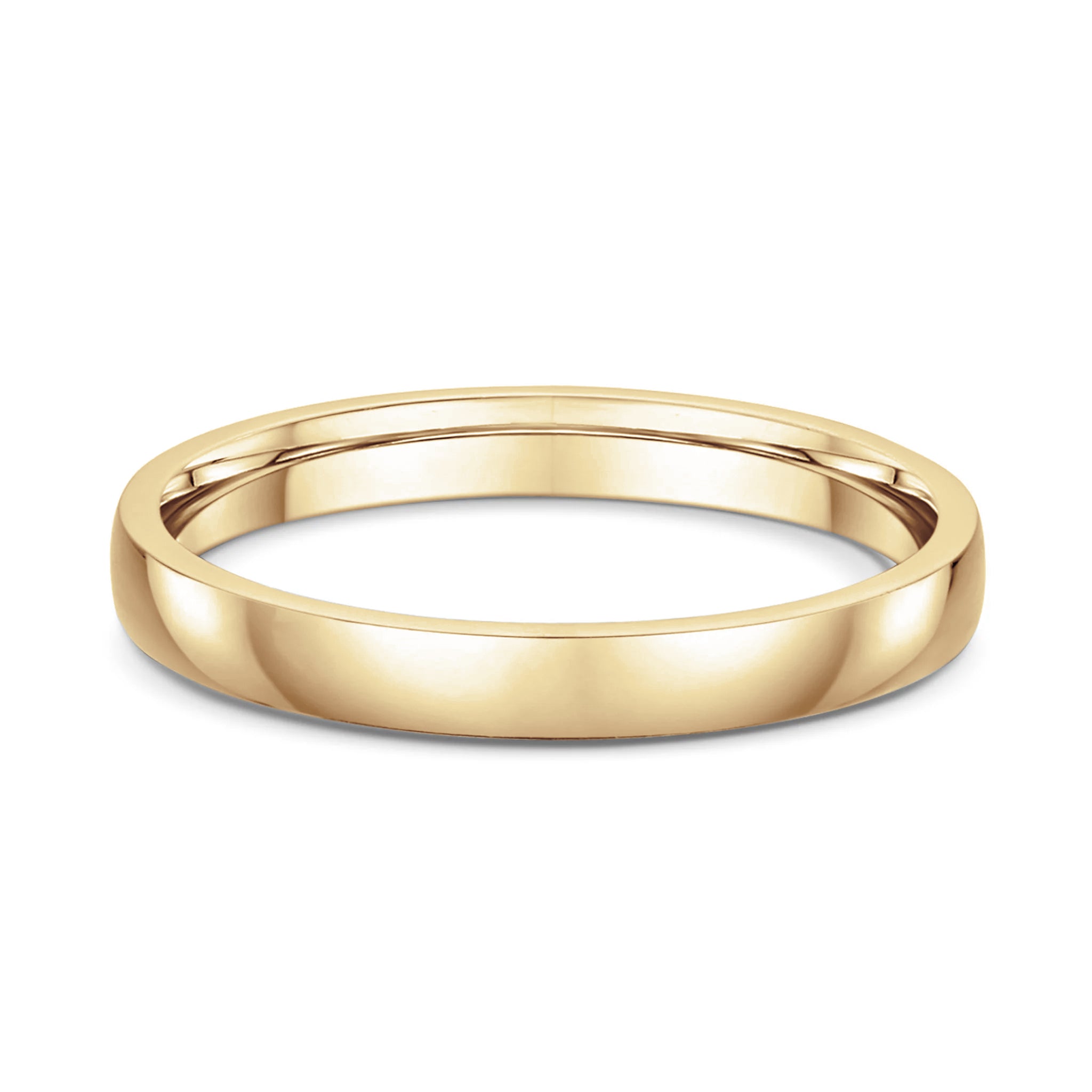 Slightly Rounded Ring Band Low Half Round 3mm Wedding Band – Charles Rose