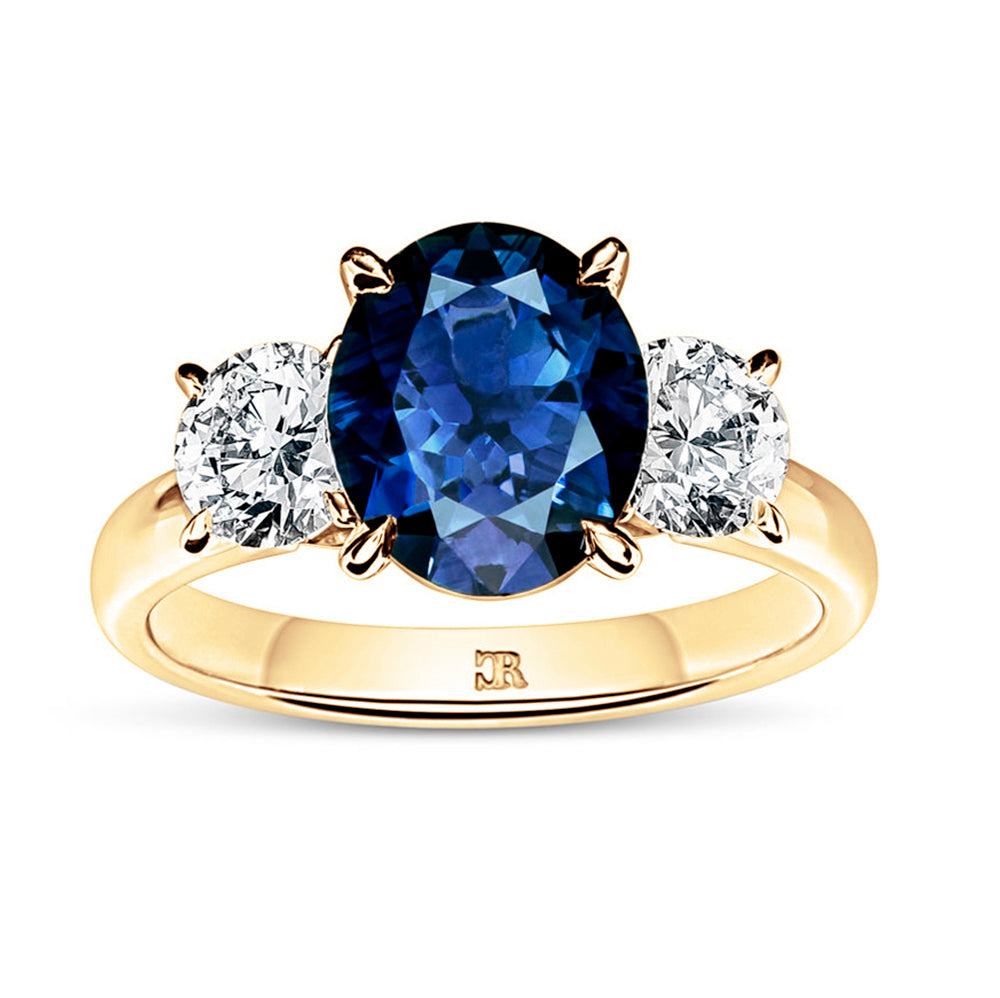 Scarlett - Three Stone Sapphire & Diamond Ring – Charles Rose