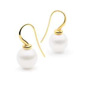 Kailis Jewellery - Shimmer Tranquility French Hook Earrings - Yellow Gold